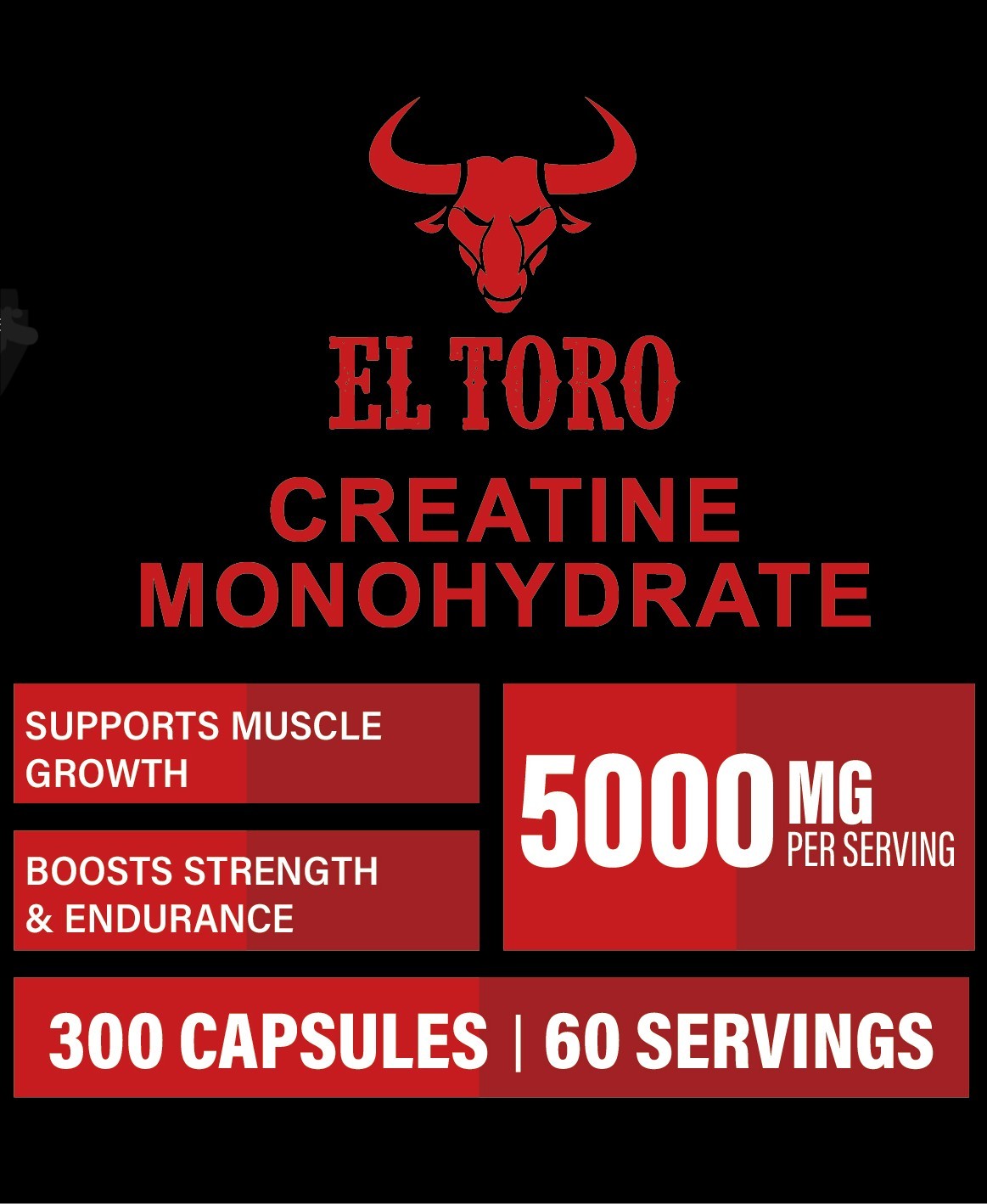 肌酸胶囊300粒 Creatine capsules - 5g per serving - Image 1