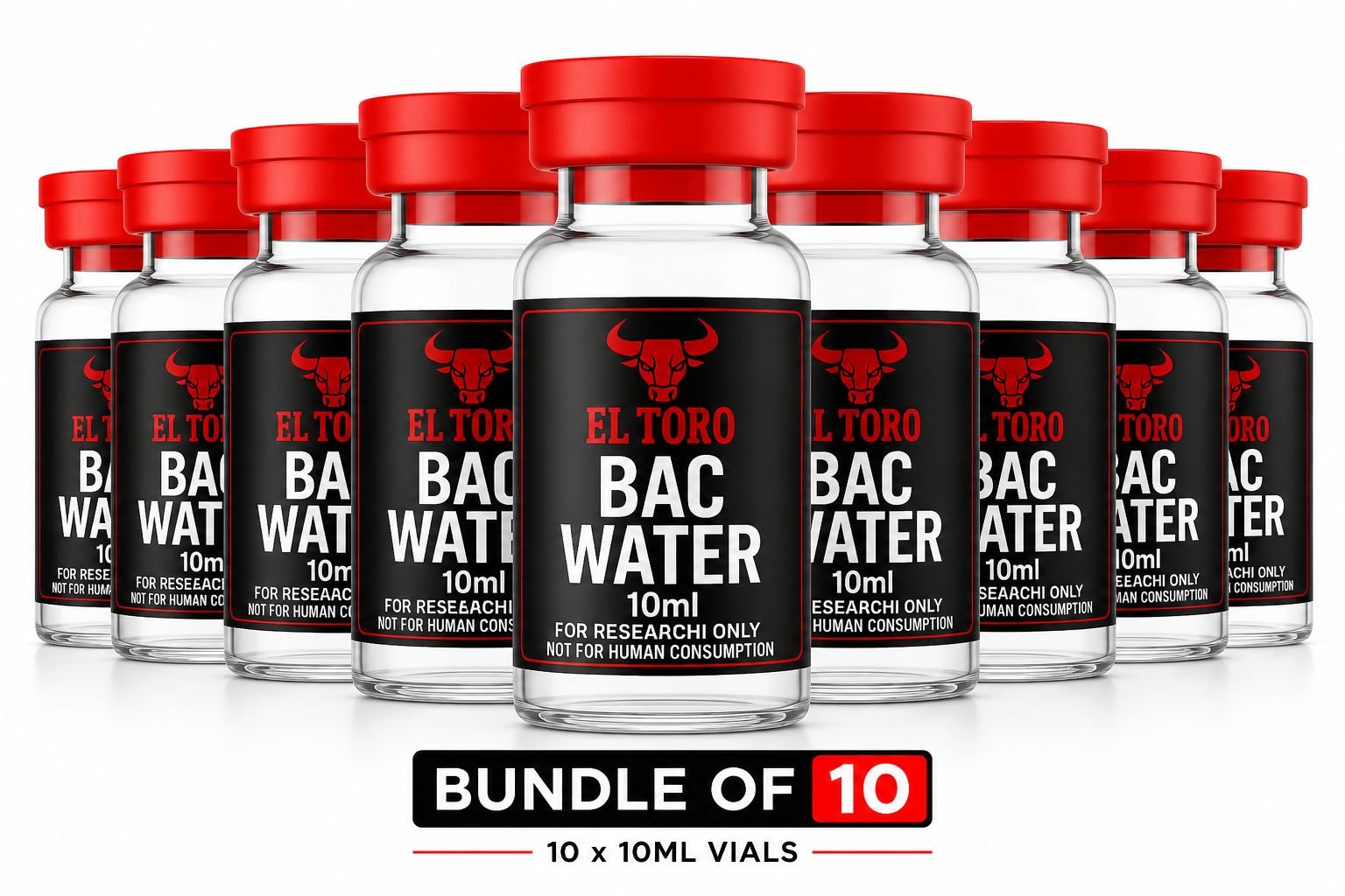 Bacteriostatic Water 10 Bottle Bundle product packaging